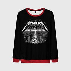 Свитшот мужской Metallica - lightnings in metropolis, цвет: 3D-красный