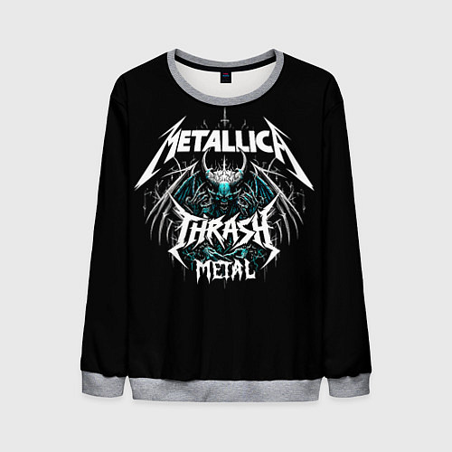 Мужской свитшот Metallica group - thrash metal style / 3D-Меланж – фото 1