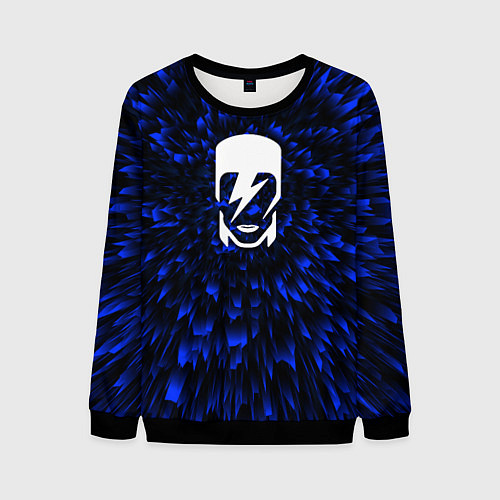 Мужской свитшот David Bowie blue energy / 3D-Черный – фото 1
