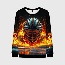 Свитшот мужской Голкипер в огне, цвет: 3D-черный
