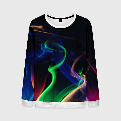 Мужской свитшот Color blue green red / 3D-Белый – фото 1