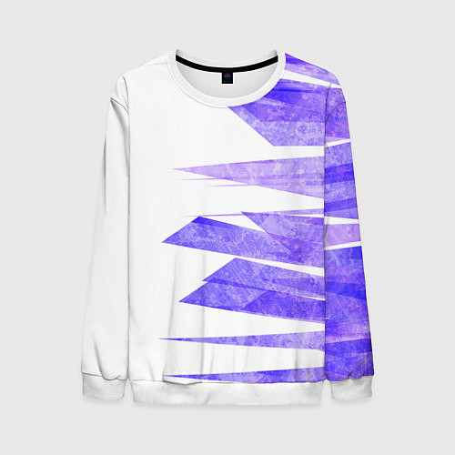 Мужской свитшот Color white purple / 3D-Белый – фото 1