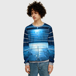 Свитшот мужской Синий ринг, цвет: 3D-меланж — фото 2
