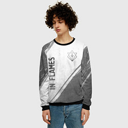 Свитшот мужской In Flames - white gradient вертикально, цвет: 3D-черный — фото 2