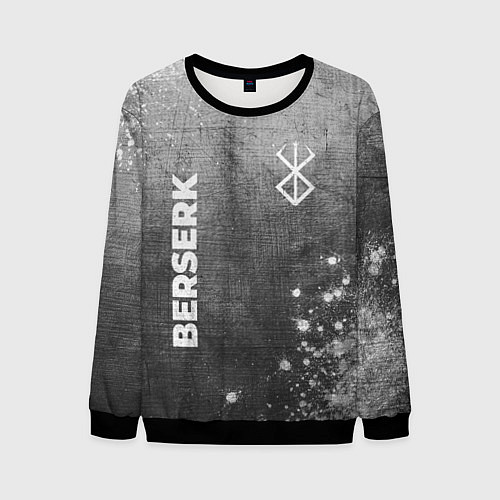 Мужской свитшот Berserk - grey gradient вертикально / 3D-Черный – фото 1
