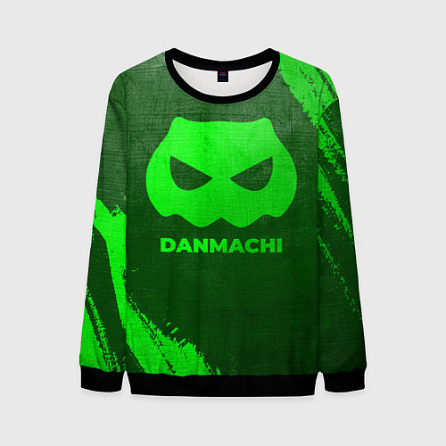 Мужской свитшот DanMachi - green gradient / 3D-Черный – фото 1