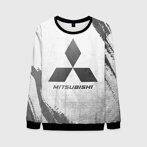 Мужской свитшот Mitsubishi - white gradient / 3D-Черный – фото 1