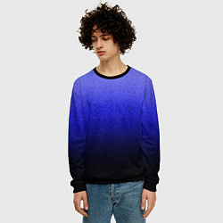 Свитшот мужской Градиент индиго из синего в чёрный, цвет: 3D-черный — фото 2