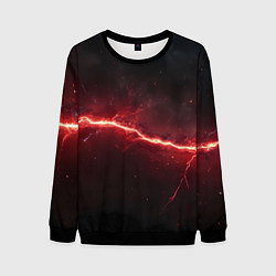 Свитшот мужской Красная линия - молния, цвет: 3D-черный