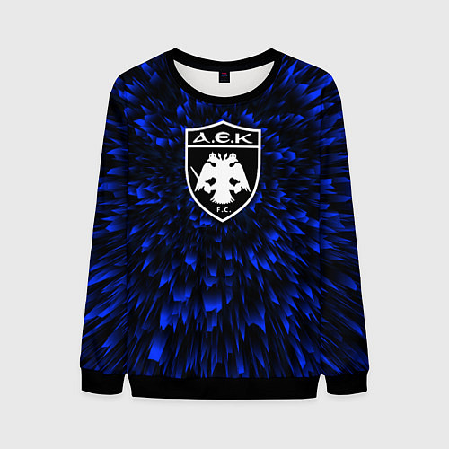 Мужской свитшот AEK Athens blue energy / 3D-Черный – фото 1