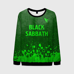 Мужской свитшот Black Sabbath - green gradient посередине