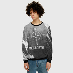 Свитшот мужской Megadeth - grey gradient, цвет: 3D-черный — фото 2