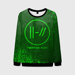 Мужской свитшот Twenty One Pilots - green gradient