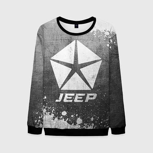 Мужской свитшот Jeep - grey gradient / 3D-Черный – фото 1