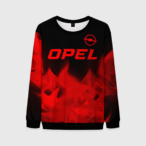 Мужской свитшот Opel - red gradient посередине / 3D-Черный – фото 1