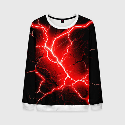 Мужской свитшот Lightning / 3D-Белый – фото 1