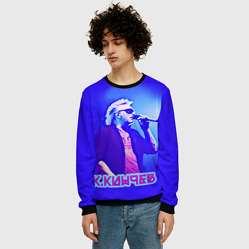 Мужской свитшот Кинчев Константин / 3D-Черный – фото 3