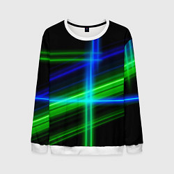 Свитшот мужской Color blue black green, цвет: 3D-белый