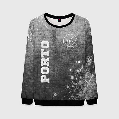 Мужской свитшот Porto - grey gradient вертикально / 3D-Черный – фото 1