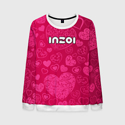 Мужской свитшот Inzoi лого на розовых сердечках
