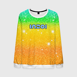Мужской свитшот Inzoi зелено-желтый фон