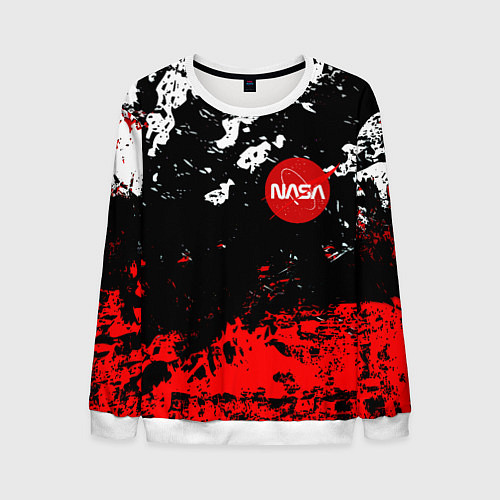 Мужской свитшот Nasa краски / 3D-Белый – фото 1