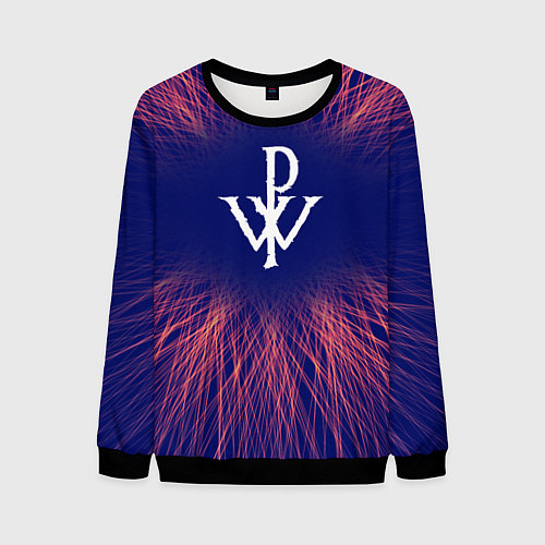 Мужской свитшот Powerwolf red energy / 3D-Черный – фото 1