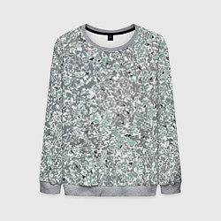 Свитшот мужской Перламутровый серо-голубой паттерн, цвет: 3D-меланж