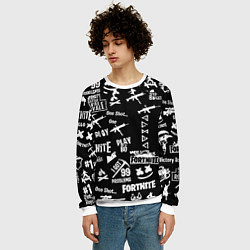 Свитшот мужской Черно белые логотипы игр, цвет: 3D-белый — фото 2