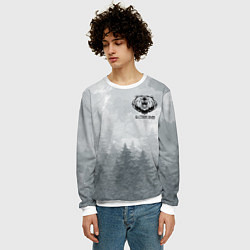 Свитшот мужской Лес мой храм - медведь русич, цвет: 3D-белый — фото 2