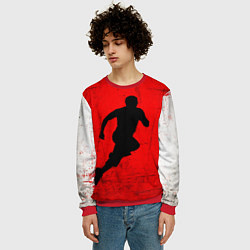 Свитшот мужской Спринтер на красно белом, цвет: 3D-красный — фото 2