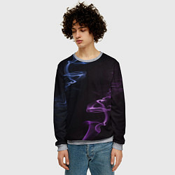 Свитшот мужской Color black blue pink, цвет: 3D-меланж — фото 2
