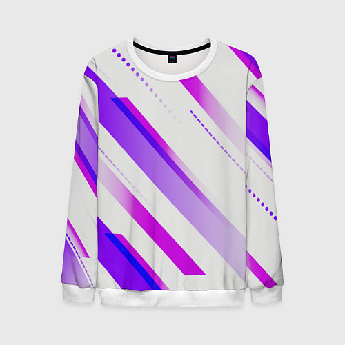 Мужской свитшот Color white pink / 3D-Белый – фото 1