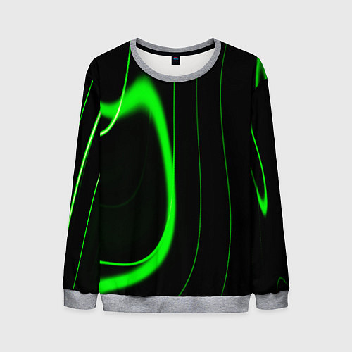 Мужской свитшот Color green light green black / 3D-Меланж – фото 1
