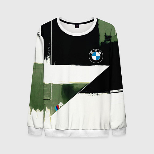 Мужской свитшот BMW логотип / 3D-Белый – фото 1