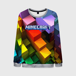 Свитшот мужской Minecraft - pattern, цвет: 3D-меланж