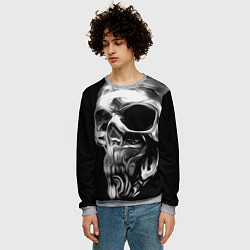 Свитшот мужской Стилизованный череп, цвет: 3D-меланж — фото 2