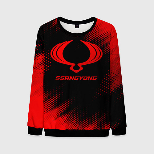 Мужской свитшот SsangYong - red gradient / 3D-Черный – фото 1
