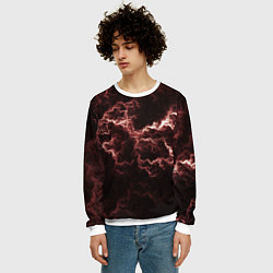 Свитшот мужской Lightning red, цвет: 3D-белый — фото 2