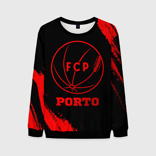 Мужской свитшот Porto - red gradient / 3D-Черный – фото 1