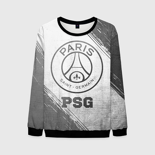 Мужской свитшот PSG - white gradient / 3D-Черный – фото 1