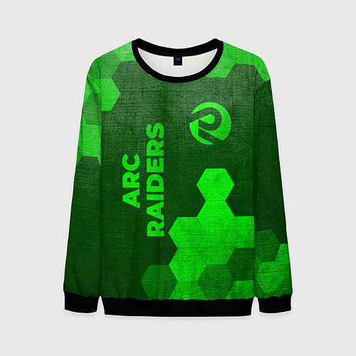 Мужской свитшот ARC Raiders - green gradient вертикально / 3D-Черный – фото 1