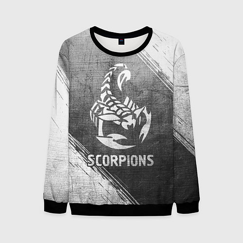 Мужской свитшот Scorpions - grey gradient / 3D-Черный – фото 1