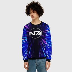 Свитшот мужской Mass Effect neon energy, цвет: 3D-черный — фото 2