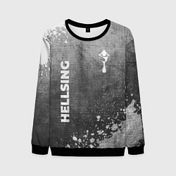 Мужской свитшот Hellsing - grey gradient вертикально