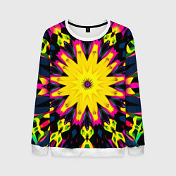 Свитшот мужской Звездный калейдоскоп, цвет: 3D-белый
