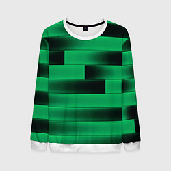 Свитшот мужской Color green square, цвет: 3D-белый