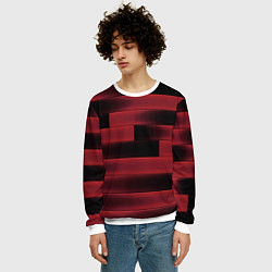Свитшот мужской Color red square, цвет: 3D-белый — фото 2