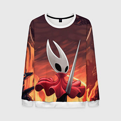 Свитшот мужской Полый рыцарь Hollow knight silksong, цвет: 3D-белый