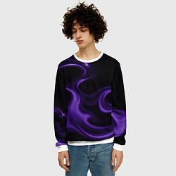 Свитшот мужской The color is purple, цвет: 3D-белый — фото 2